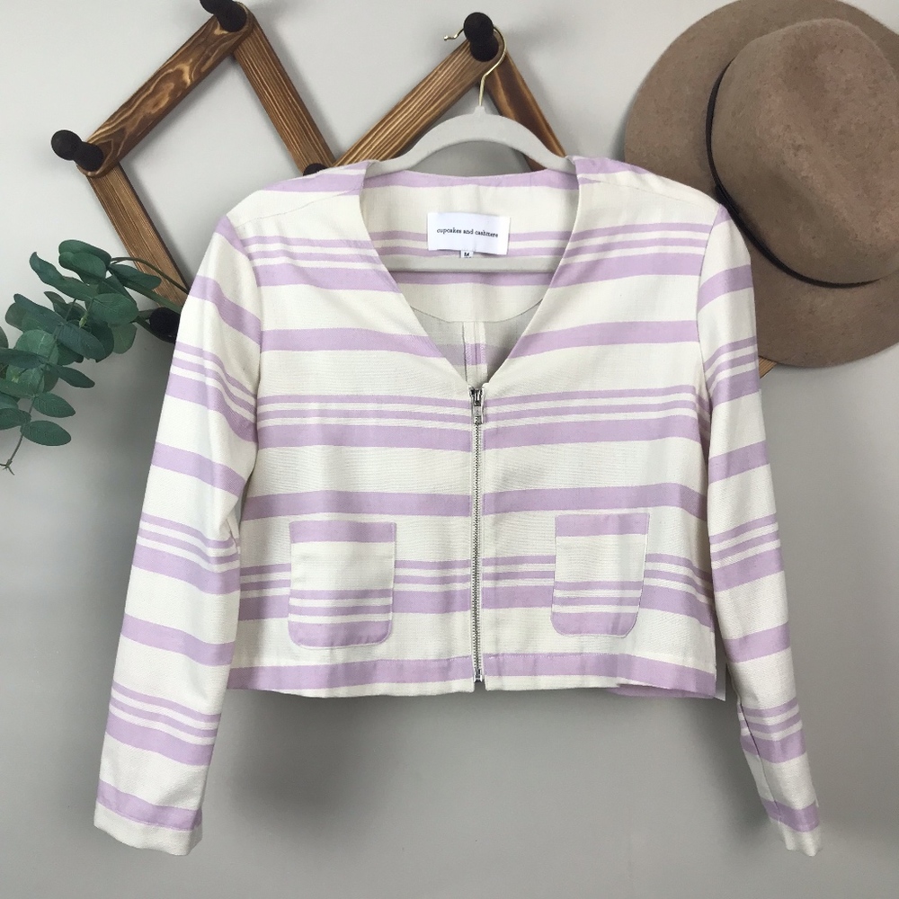 cupcakes & cashmere | Lavender & Cream Blazer - Picture 2 of 7